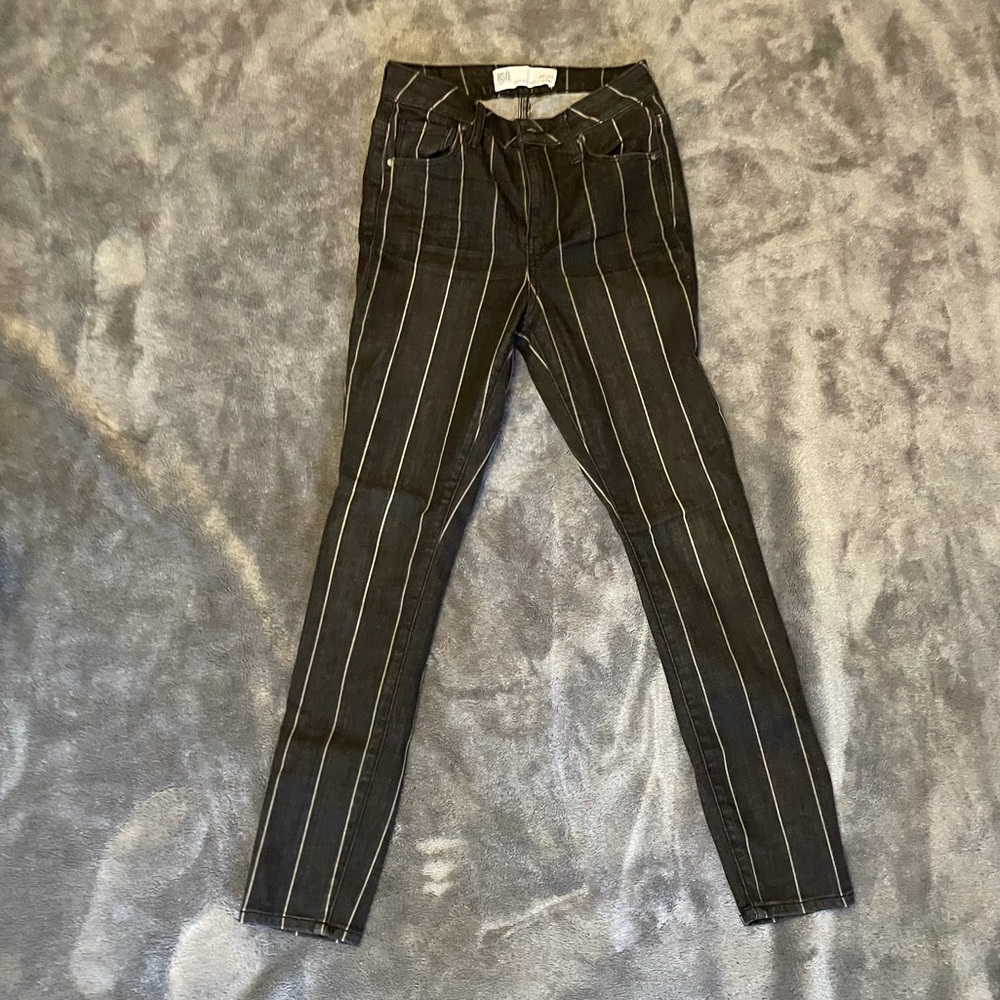 RSQ black striped jeans